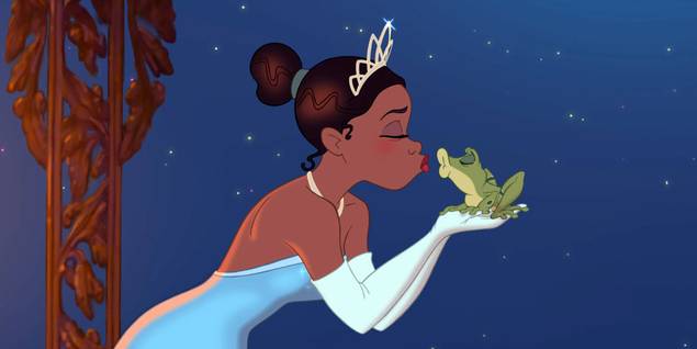 Prinsesse kysser frosk
